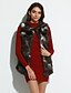 halpa Naisten turkis &amp; Faux Fur Coats-Naisten Päivittäin Perus Pluskoko Normaali Liivi, Yhtenäinen Hihaton Musta