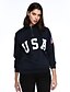 cheap Women&#039;s Hoodies &amp; Sweatshirts-Women&#039;s Plus Size Active Cotton Long Sweatshirt - Letter Turtleneck / Fall / Winter / Sporty Look