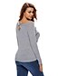 billige Overdele til kvinder-Bateau-hals Dame - Ensfarvet T-shirt Polyester Spandex