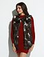 halpa Naisten turkis &amp; Faux Fur Coats-Naisten Päivittäin Perus Pluskoko Normaali Liivi, Yhtenäinen Hihaton Musta