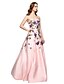 cheap Special Occasion Dresses-A-Line Sweetheart Neckline Floor Length Chiffon / Satin Celebrity Style Prom / Formal Evening Dress with Embroidery by TS Couture®