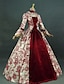 お買い得  ヒストリカル＆ビンテージコスチューム-Rococo Victorian Cocktail Dress Vintage Dress Dress Party Costume Masquerade Prom Dress Plus Size Long Length Plus Size Women&#039;s Ball Gown Plus Size Party Prom Dress