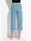 billige Bukser til kvinner-Kvinner Enkel Jeans / Bred Bukseben Bukser Bomull Uelastisk