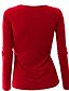 cheap Women&#039;s Sweaters-Women&#039;s Plus Size Going out Street chic Long Sleeves Flare Sleeve Cotton Pullover - Solid Colored, Criss-Cross V Neck