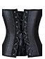 cheap Corsets &amp; Shapewear-Women&#039;s Lace Up Underbust Corset - Solid Colored Black Red XL XXL XXXL