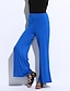 abordables Pantalones de mujer-Mujer Tallas Grandes Perneras anchas / Vaqueros Pantalones - Un Color Gris Claro / Noche