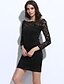 cheap Women&#039;s Dresses-Street chic Bodycon Dress - Solid Colored, Lace Cut Out