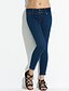 billige Kvindebukser-Dame Simple Jeans Bukser Ensfarvet