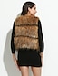 cheap Fur Vests-Women&#039;s Vintage Vest-Solid Colored