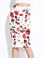 voordelige Damesrokken-Dames Grote maten Bodycon  Rokken - Bloemen, Split