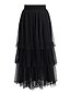 Χαμηλού Κόστους Γυναικείες Φούστες-Γυναικεία Κούνια Τούτους Φούστες - Μονόχρωμο Δίχτυ Μαύρο Μπεζ