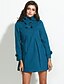 cheap Women&#039;s Coats &amp; Trench Coats-Women&#039;s Daily Basic Plus Size Coat, Solid Colored Pleated Gray / Blue / Dark Pink XXL / XXXL / 4XL