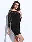 cheap Women&#039;s Dresses-Street chic Bodycon Dress - Solid Colored, Lace Cut Out