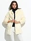 cheap Women&#039;s Coats &amp; Trench Coats-Women&#039;s Plus Size / Casual/Daily / Party/Cocktail Simple Fur Coat,Solid Round Neck Long Sleeve Fall /