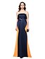 cheap Special Occasion Dresses-A-Line Strapless Floor Length Satin Formal Evening Dress with Beading Flower(s) Pleats by TS Couture®