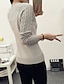 cheap Women&#039;s Sweaters-Women&#039;s Daily Work Casual Short Pullover,Solid Round Neck Long Sleeves Cotton Spring Medium Micro-elastic