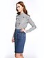 cheap Plus Size Tops-Women&#039;s Shirt Embroidered Crew Neck Daily Long Sleeve Tops Gray