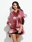 olcso Női kabátok és ballonkabátok-Alkalmi / Formális / Party/koktél Vintage / Ízléses Téli-Női Cloak / Capes,Kollázs Sálhajtóka ¾-es ujjúKék / Rózsaszín / Piros / Fekete /
