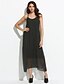 cheap Maxi Dresses-Women&#039;s Loose Sleeveless Polka Dot Backless Summer Strap Boho Beach Black / Maxi