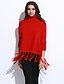 olcso Női pulóverek-Női Napi Egyszínű Rojt Vintage Cloak / Capes Ujjatlan Körgallér Tél Ősz Nyúl szőrme