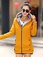 cheap Women&#039;s Puffer&amp;Parka-Women&#039;s Parka Daily Holiday Winter Fall Spring Regular Coat Hooded Loose Fit Basic Casual Jacket Long Sleeve Solid Color Solid Colored Wine Black Green / Causal / Rivet / Pocket / Maternity / Lined