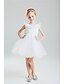 cheap Flower Girl Dresses-Princess Knee Length Flower Girl Dress - Cotton Spandex Short Sleeves Jewel Neck