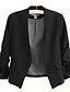 cheap Women&#039;s Blazer&amp;Suits-Women&#039;s Blazer Solid Colored 3/4 Length Sleeve Coat Fall Spring Daily Short Jacket Yellow / V Neck / Work / Cotton