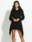 cheap Women&#039;s Coats &amp; Trench Coats-Women&#039;s Asymmetrical Fashion Casual/Plus Sizes Long Sleeve Hoodied Woollen Coat