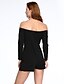 cheap Women&#039;s Jumpsuits &amp; Rompers-Women&#039;s Casual / Daily Black Red Romper Long Sleeve All Seasons