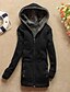 cheap Women&#039;s Outerwear-Women&#039;s Casual Fleece Lining Zipper Thicken Hoodie Sweatshirt Coat