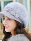 abordables Sombreros de mujer-Mujer Boina Francesa Bonito Fiesta Casual-Otoño Invierno-Algodón Piel Sintética