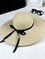 cheap Straw Hat-Women&#039;s Casual Linen Floppy Hat - Solid Colored / Beige / Black / Summer / Hat &amp; Cap