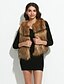 cheap Fur Vests-Women&#039;s Vintage Vest-Solid Colored