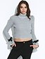 cheap Women&#039;s Tops-Women&#039;s Flare Sleeve Pullover - Solid Colored, Bow Ruffle