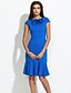 cheap Women&#039;s Dresses-Women&#039;s Ruffle Party Bodycon Dress - Solid Colored Flower Summer Red Green Blue L XL XXL
