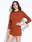 cheap Women&#039;s Tops-Women&#039;s Daily Solid Colored Long Sleeve Long Cardigan, Crew Neck Fall Cotton Pink / Wine / Khaki S / M / L