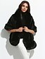 cheap Women&#039;s Fur &amp; Faux Fur Coats-Women&#039;s Daily / Going out Vintage Fall / Winter Regular Cloak / Capes, Solid Colored Hooded 3/4 Length Sleeve Polyester Black / Gray / Wine One-Size