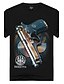 preiswerte T-Shirts für Herren mit 3D-Druck-Herren T Shirt 3D Rundhalsausschnitt Schwarz Kurzarm Täglich Sport Bedruckt Oberteile Aktiv Punk &amp; Gothic