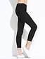 preiswerte Damenmode-Damen Alltag Baumwolle Grundlegend Legging Solide Mittlere Taillenlinie Schwarz Rot Blau S M L / Skinny