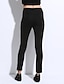 זול תחתונים במידות גדולות-בגדי ריקוד נשים בסיסי מכנסיים חותלות מידות גדולות מכנסיים יומי מיקרו-אלסטי אחיד מותן בינוני סקיני בורדו כחול כהה שחור לבן S M L XL XXL / סקסית