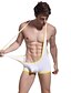 cheap Men&#039;s Briefs Underwear-Men&#039;s Polyester Color Block White