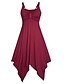 cheap Women&#039;s Dresses-Women&#039;s Asymmetrical Wine Army Green Dress Party Beach Swing Solid Colored Strap S M