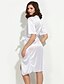 cheap Sexy Lingerie-Women&#039;s Robes Nightwear - Chiffon Solid Colored White / Black