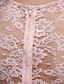 billige Brudepikekjoler-a-line brudepikekjole juvelhals ermeløs todelt te-lengde blonder / tyll med blonder