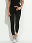cheap Leggings-Women&#039;s Cotton Solid Color Sporty Legging Black Red Khaki S M L