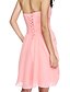 cheap Bridesmaid Dresses-Sheath / Column Sweetheart Neckline Knee Length Chiffon Bridesmaid Dress with Criss Cross / Ruched