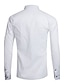 billige Skjorter til mænd-Herre Jakkesætsskjorter Button Up skjorte Skjorte med krave Sort Hvid Lyserød Langærmet Vanlig Krave Forår Efterår Bryllup Fest Tøj