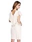 cheap Mother of the Bride Dresses-Sheath / Column Cowl Neck Knee Length Chiffon / Lace Mother of the Bride Dress with Pleats by LAN TING BRIDE®