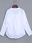 ieftine Bluze mărime mare-Pentru femei Tricou Mată Mărime Plus În V Muncă Sfârșit de săptămână Eliminat Manșon Lung Topuri Roșu Vin Alb Negru