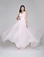 cheap Prom Dresses-Sheath / Column Dress Straps Sleeveless Floor Length Organza with Side-Draped 2020 / Wedding Dress in Color